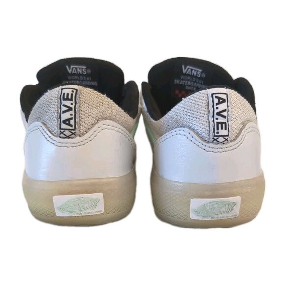 Vans Teal And White Men's Size 7 Women's Size 8.5 A.V.E Off The Wall Skate Shoes - Picture 4 of 9